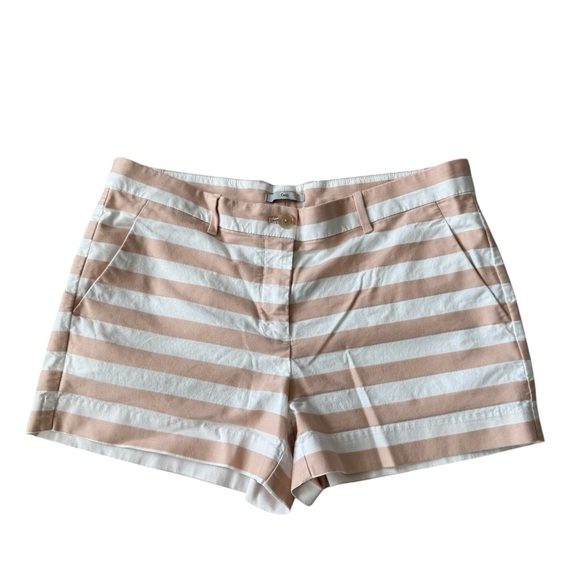 GAP Striped Shorts Cream & White Shorts Tailored Look 3inch inseam – Size 8 - Picture 1 of 8